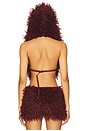 view 4 of 5 Haka Mongolian Faux Fur Backless Top in Wine