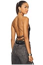 view 3 of 5 Strings Attached Backless Top in Grey