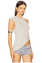 view 2 of 5 Asymmetric Strappy Top in Grey