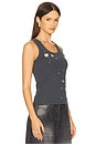 view 2 of 5 Eyelet Studded Tank in Grey