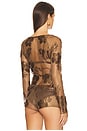 view 4 of 5 Celina Wrap Top in Brown