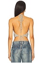 view 3 of 5 Crystal Studded Backless Top in Grey