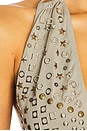 view 5 of 5 Crystal Studded Backless Top in Grey