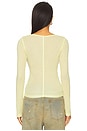 view 3 of 4 Button Down Henley Top in Yellow