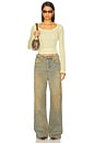 view 4 of 4 Button Down Henley Top in Yellow
