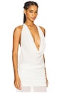 view 2 of 5 Tatiana Backless Studded Top in White