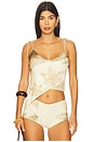 view 1 of 5 Floral Mesh Cami Top in Yellow