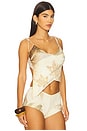 view 2 of 5 Floral Mesh Cami Top in Yellow