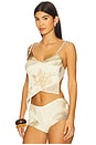 view 3 of 5 Floral Mesh Cami Top in Yellow