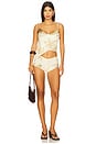 view 5 of 5 Floral Mesh Cami Top in Yellow