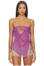 view 1 of 5 Cut Out Bandeau Top in Purple