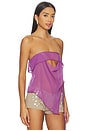 view 2 of 5 Cut Out Bandeau Top in Purple