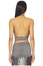 view 3 of 5 Sequin Mesh Twist Top in Grey
