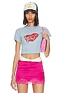 view 1 of 5 Damn Girl Tee in Blue & Red