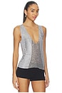 view 2 of 5 STUDDED SEQUIN 탱크탑 in Silver