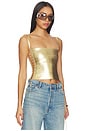 view 1 of 4 Lace Up Bandage Top in Gold