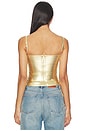 view 3 of 4 Lace Up Bandage Top in Gold