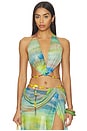 view 1 of 4 Halter Neck Top With Beaded Straps in Multi