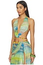 view 2 of 4 Halter Neck Top With Beaded Straps in Multi