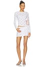 view 4 of 4 Burnout Polka Dot Top in White