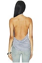 view 4 of 6 Backless Pleated Button Top in Grey