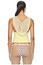 view 4 of 5 TOP BEADED HALTER WITH CROCHET HOOD  in Yellow