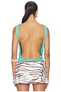 view 3 of 4 Backless Twist Jersey Top in Light Blue