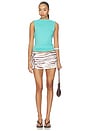 view 4 of 4 Backless Twist Jersey Top in Light Blue