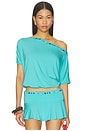 view 1 of 5 Stud Open Back Top in Light Blue