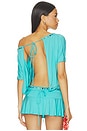 view 3 of 5 Stud Open Back Top in Light Blue