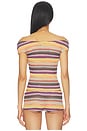 view 3 of 5 Cata Multi Stripe Asymmetric Knit Top in Multi