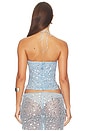 view 4 of 5 Embellished Lace Corset in Blue