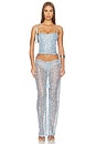 view 5 of 5 Embellished Lace Corset in Blue