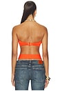 view 4 of 5 Sequin Cut Out Bandeau Top in Orange