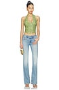 view 5 of 5 Roswen Lace Corset Top in Green