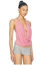 view 2 of 5 Cowl Knotted Jersey Top in Stripe