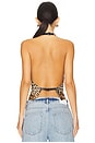 view 3 of 4 Halter Top in Leopard