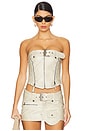 view 1 of 4 Buckle And Zip Corset in White