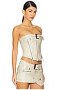 view 2 of 4 Buckle And Zip Corset in White