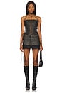 view 5 of 5 Longline Lace Up Halter Corset in Black