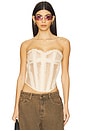 view 1 of 4 Mesh Boned Corset in Nude