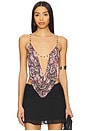 view 1 of 5 Asteria Printed Top in Brown