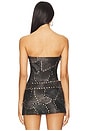 view 3 of 4 Faux Suede Corset Top in Black