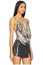 view 2 of 5 Sequin Asteria Top in Black and Grey