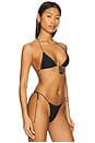 view 2 of 4 Triangle Stud Bikini Top in Black