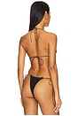 view 3 of 4 Triangle Stud Bikini Top in Black