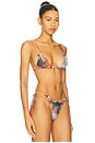 view 2 of 5 Double Strap Bikini Top in Abstract Print