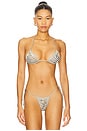view 1 of 5 Multi Stud Bikini Top in White