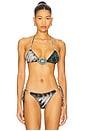 view 1 of 5 Triangle Bikini Top With Picot Trim in Multi
