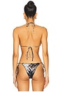 view 3 of 5 Triangle Bikini Top With Picot Trim in Multi